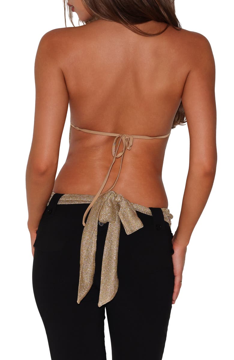 Tiger Mist Evanna 2.0 Metallic Halter Top, Alternate, color, 