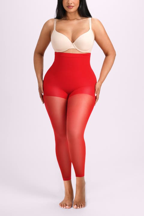 Seamless High-Waisted Sheer Shaping Tights