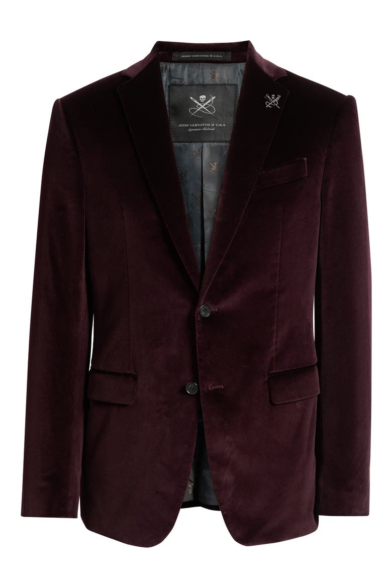 Bleecker Velvet Sport Coat, Alternate, color, PURPLE
