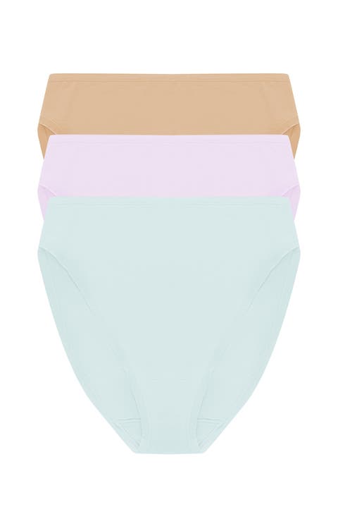 Bliss Bare Cotton High Cut Brief 3-Pack