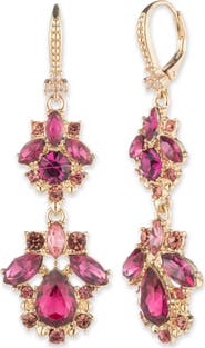 Marchesa Cluster Double Drop Earrings