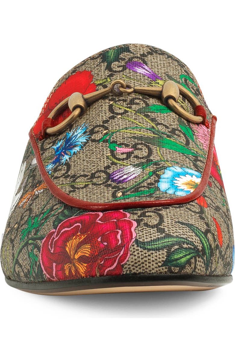 Gucci Princetown Floral GG Supreme Loafer Mule, Alternate, color,