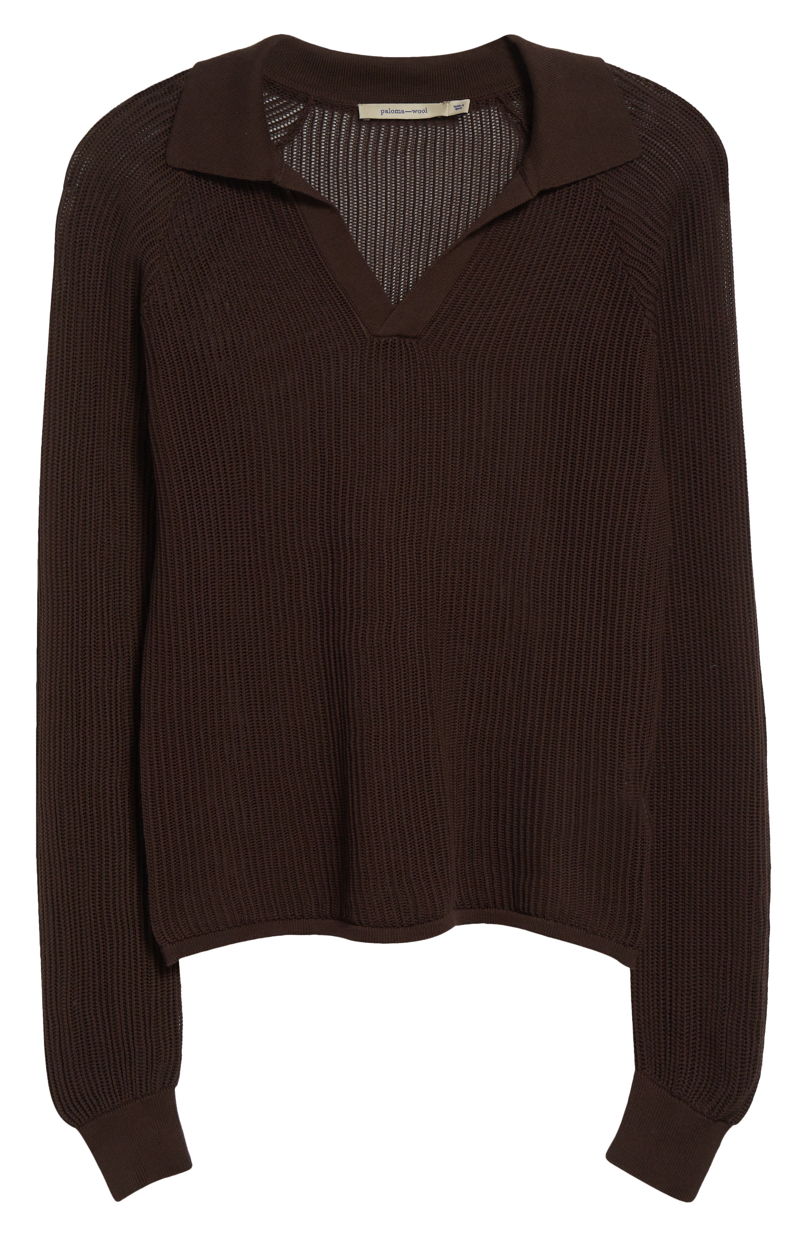 Dandy Open Stitch Long Sleeve Polo (Women) | Nordstrom