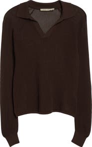 Paloma Wool Dandy Open Stitch Long Sleeve Polo