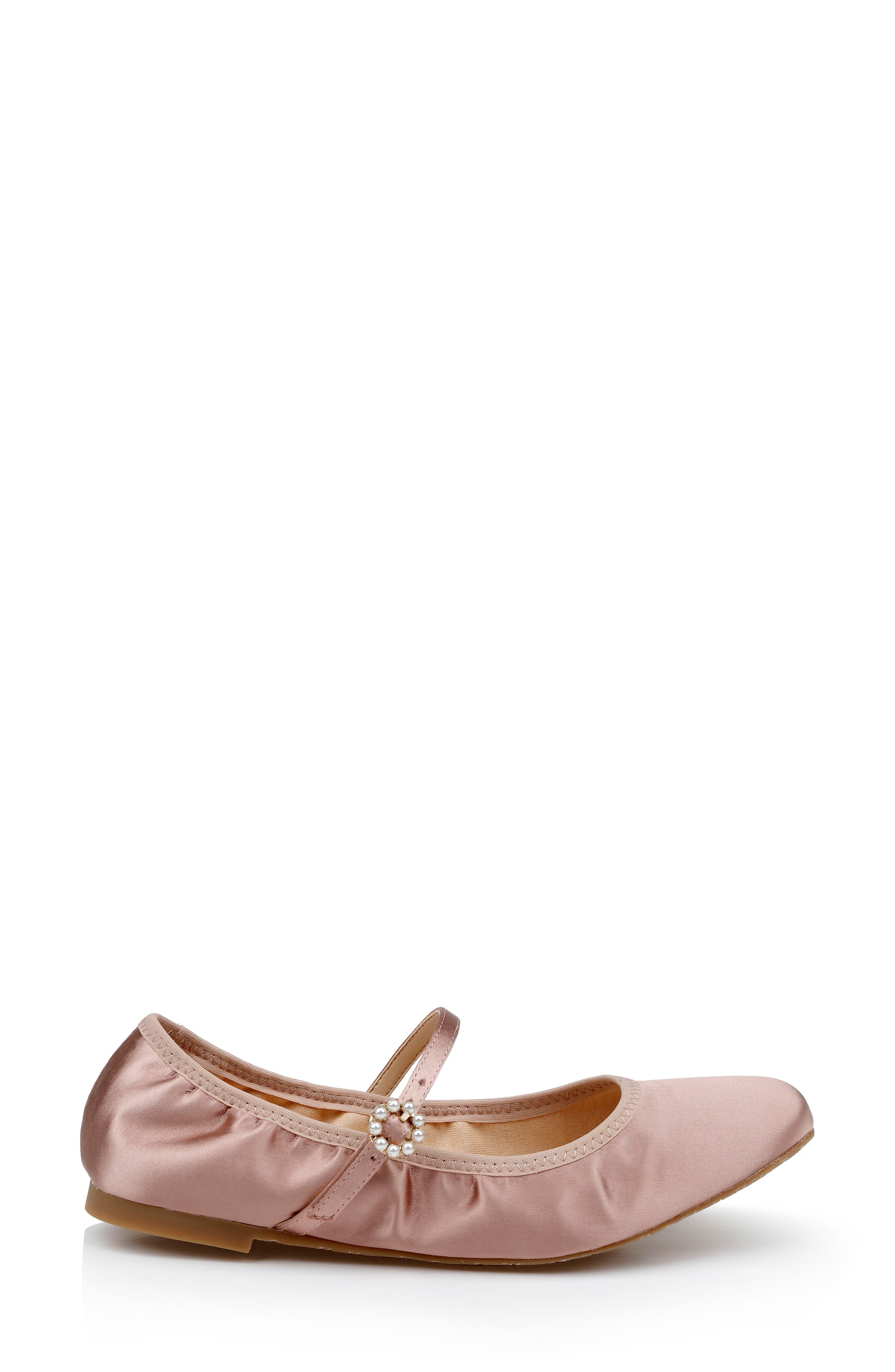 Kaya Mary Jane Flat, Alternate, color, BLUSH SATN