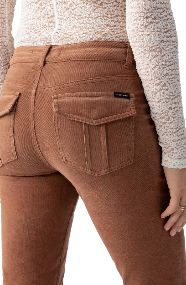Sanctuary Hayden Bootcut Corduroy Pants, Alternate, color, Raw Hide
