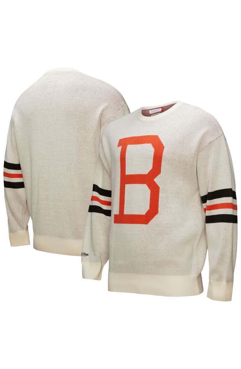 Mitchell & Ness Men's Mitchell & Ness Cream Baltimore Orioles Retro Pullover Sweater, Alternate, color, Cream