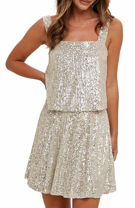 Sequin Relaxed Cropped Tank