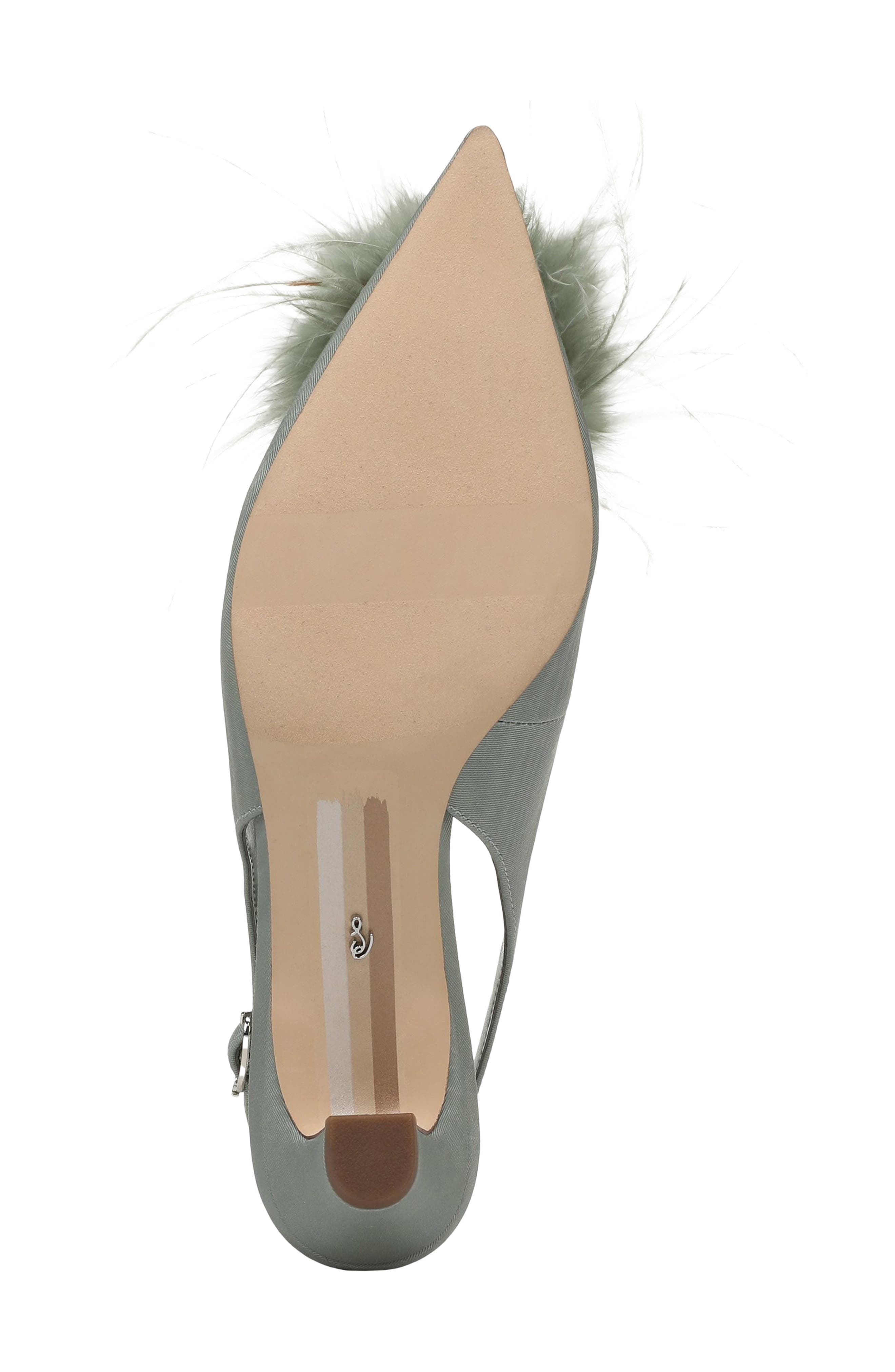 Finchfeather Slingback Pointed Toe Pump, Alternate, color, SAGE SKY