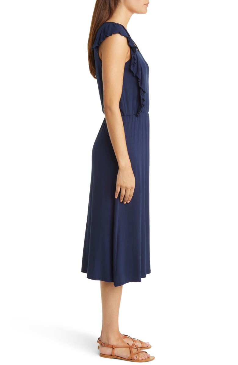 Loveappella Ruffle Cap Sleeve Jersey Dress, Alternate, color,