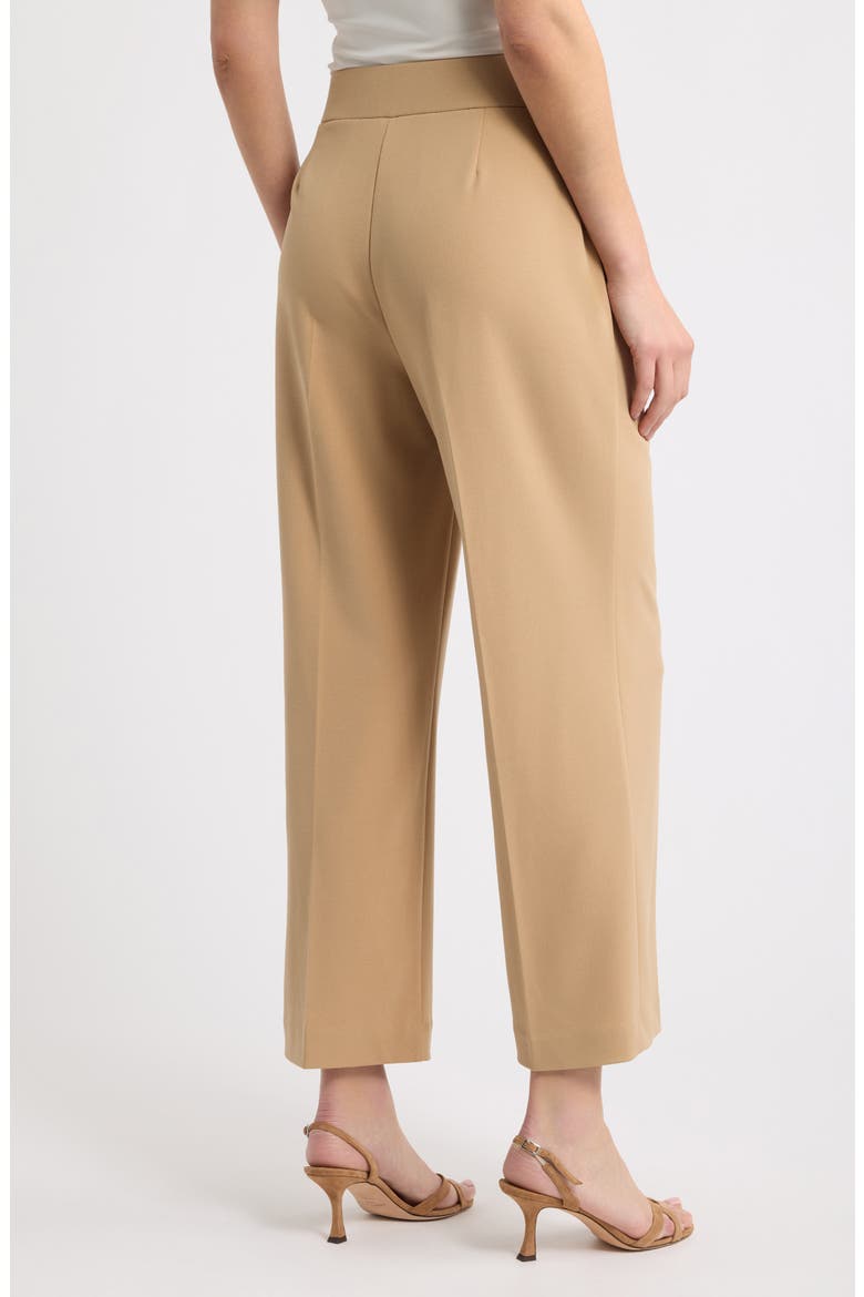 Pleated High Waist Wide Leg Pants, Alternate, color, LIGHT COFFEE