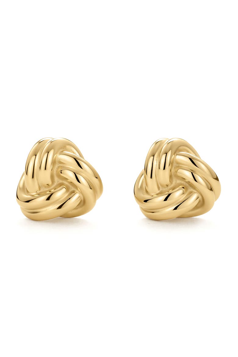 Knot Stud Earrings, Main, color, GOLD