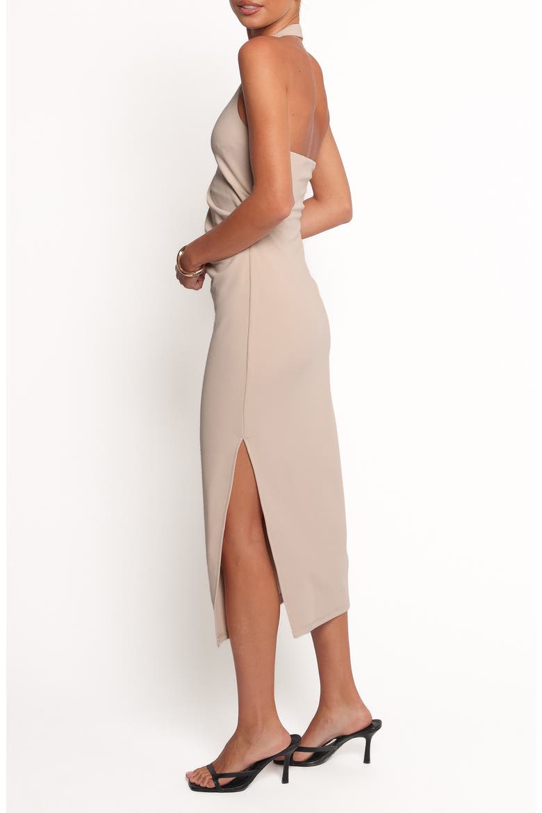 Sylvan Halter Midi Dress, Alternate, color, STONE
