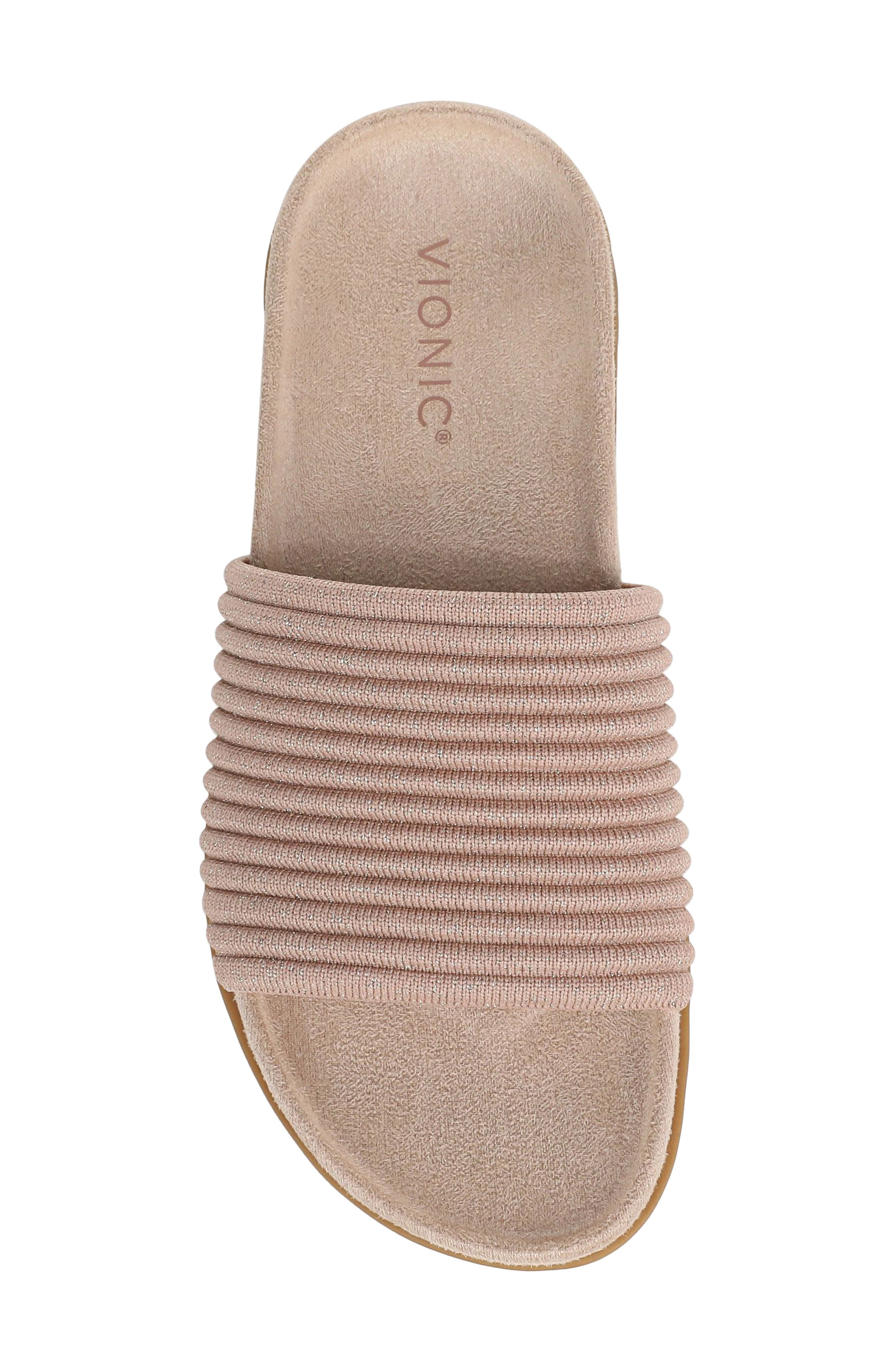 Evie Slide Sandal, Alternate, color, RUGBY TAN GOLD