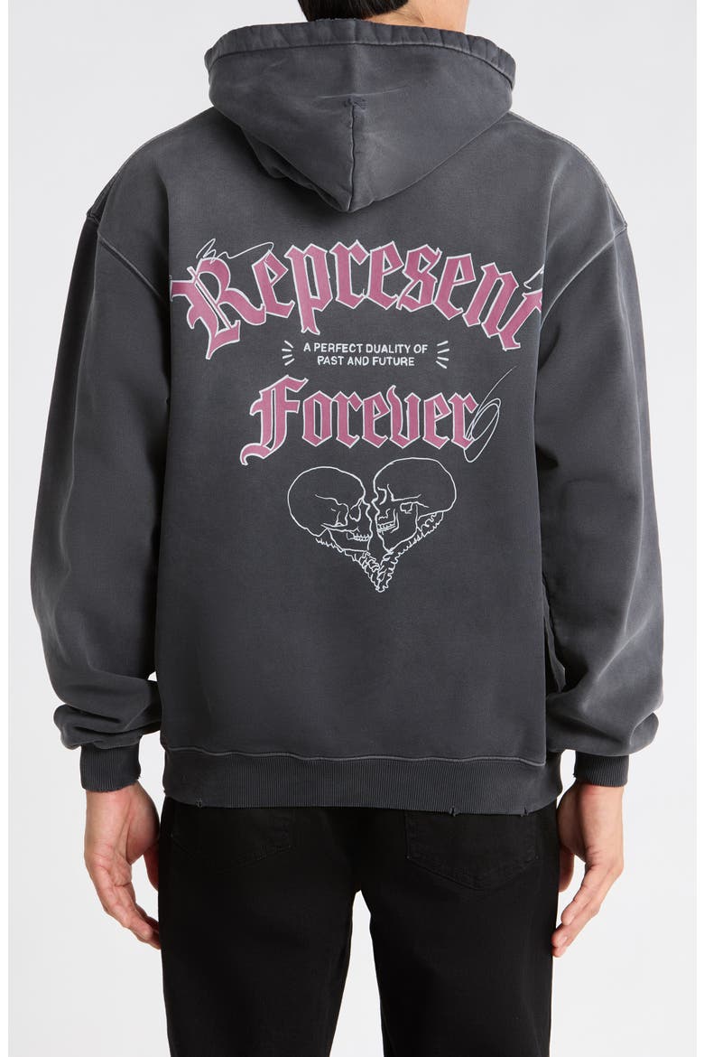 Duality Graphic Hoodie, Alternate, color, WASHED BLACK