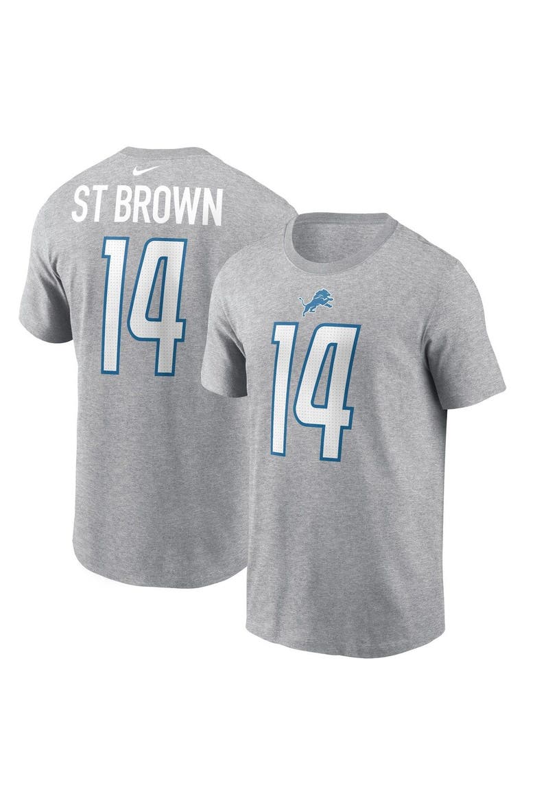Men's Nike Amon-Ra St. Brown  Gray Detroit Lions  Player Name & Number T-Shirt, Main, color, Gray