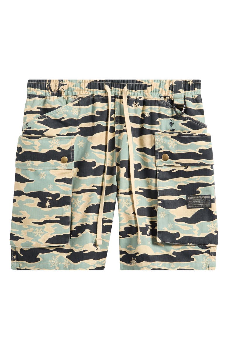 Billionaire Boys Club BB Camo Drawstring Cargo Shorts, Alternate, color, Mojave Desert