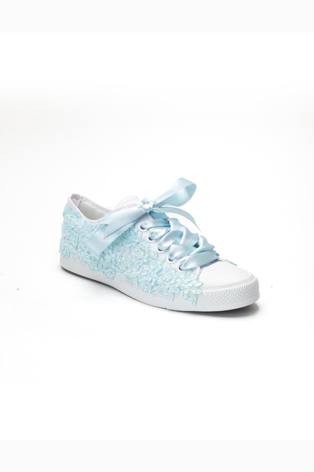 Forever & Always Shoes Azure Lace Bloom Bridal Sneaker, Main, color, Ivory
