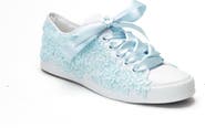 Forever & Always Shoes Azure Lace Bloom Bridal Sneaker