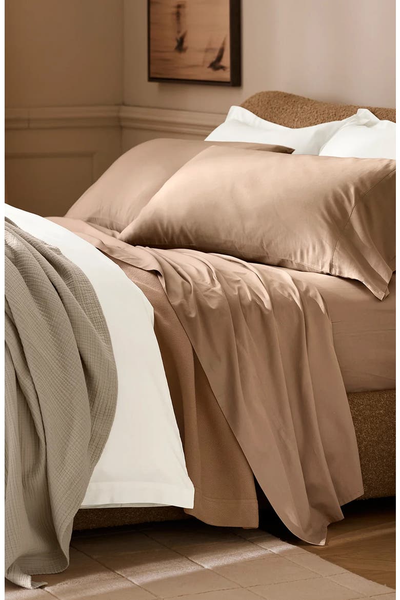 Signature Hemmed Set of 2 Pillowcases, Alternate, color, CAMEL