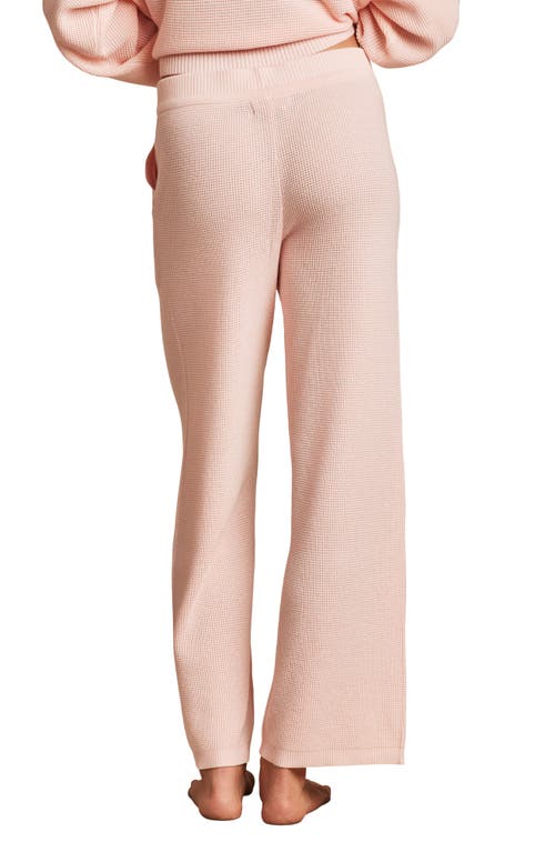 Barefoot Dreams Waffle Knit Drawstring Pants In Bella Pink