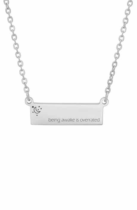 Stainless Steel Bar Pendant Necklace