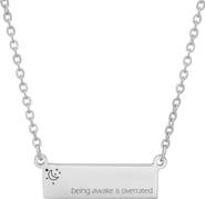 STEELTIME Stainless Steel Bar Pendant Necklace