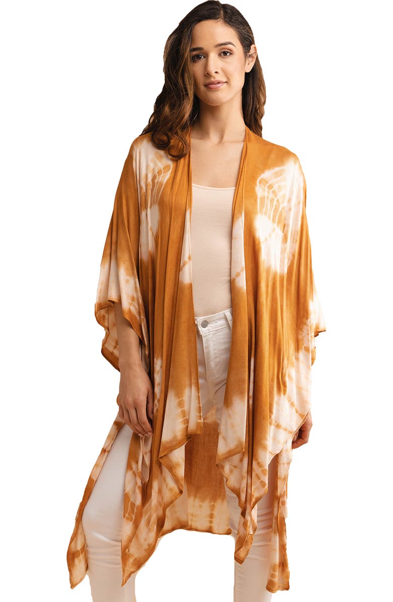 SAACHI Tie Dye Ruana, Alternate, color, Sienna