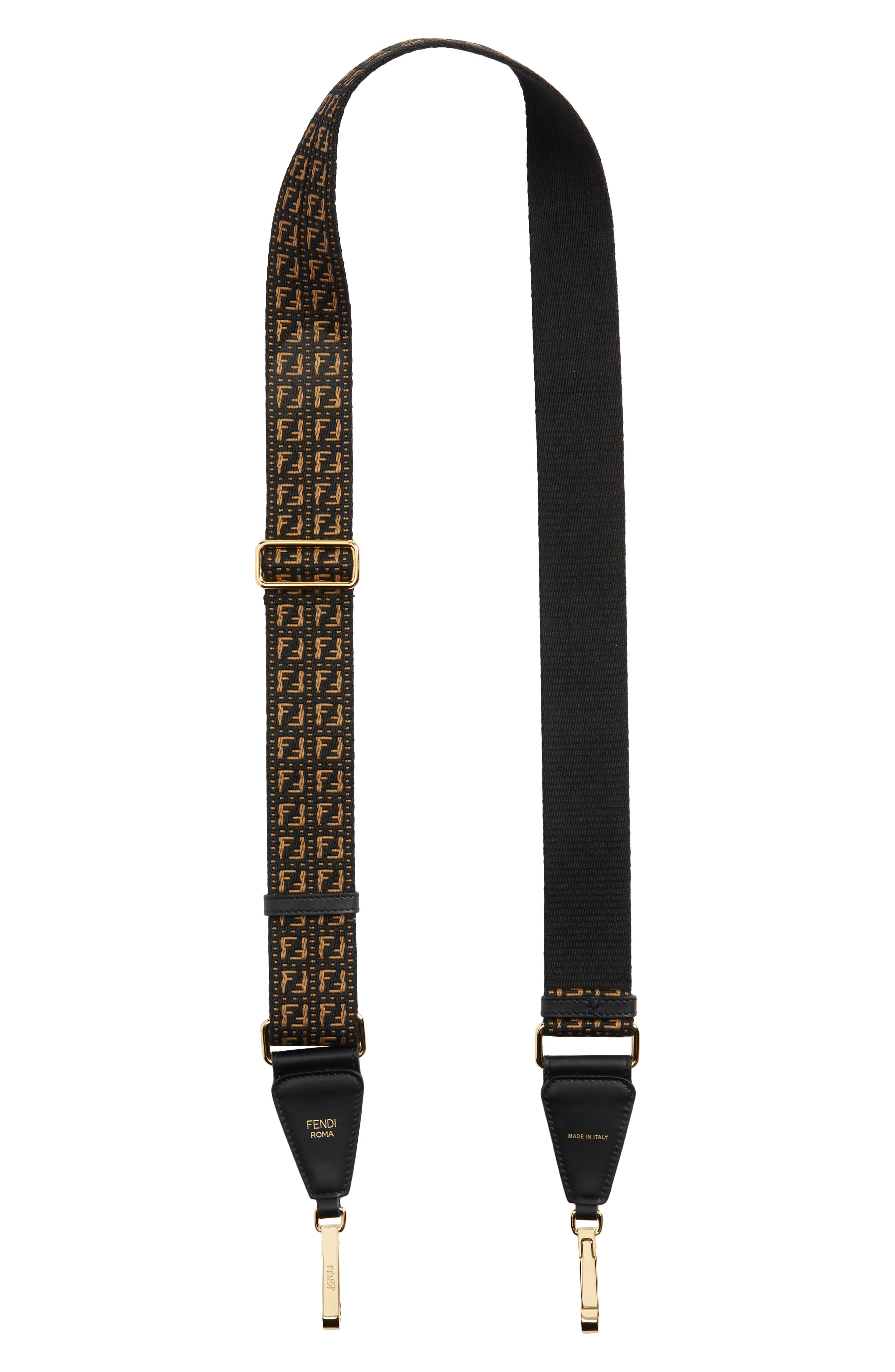 Fendi Strap You FF Logo Jacquard Guitar Bag Strap, Main, color, 