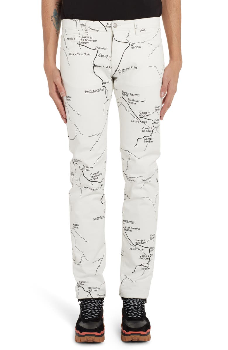 Moncler Genius x 2 1952 Map Print Jeans, Main, color,