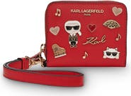 KARL LAGERFELD PARIS Jaqueline Small Wallet with Cate Pins