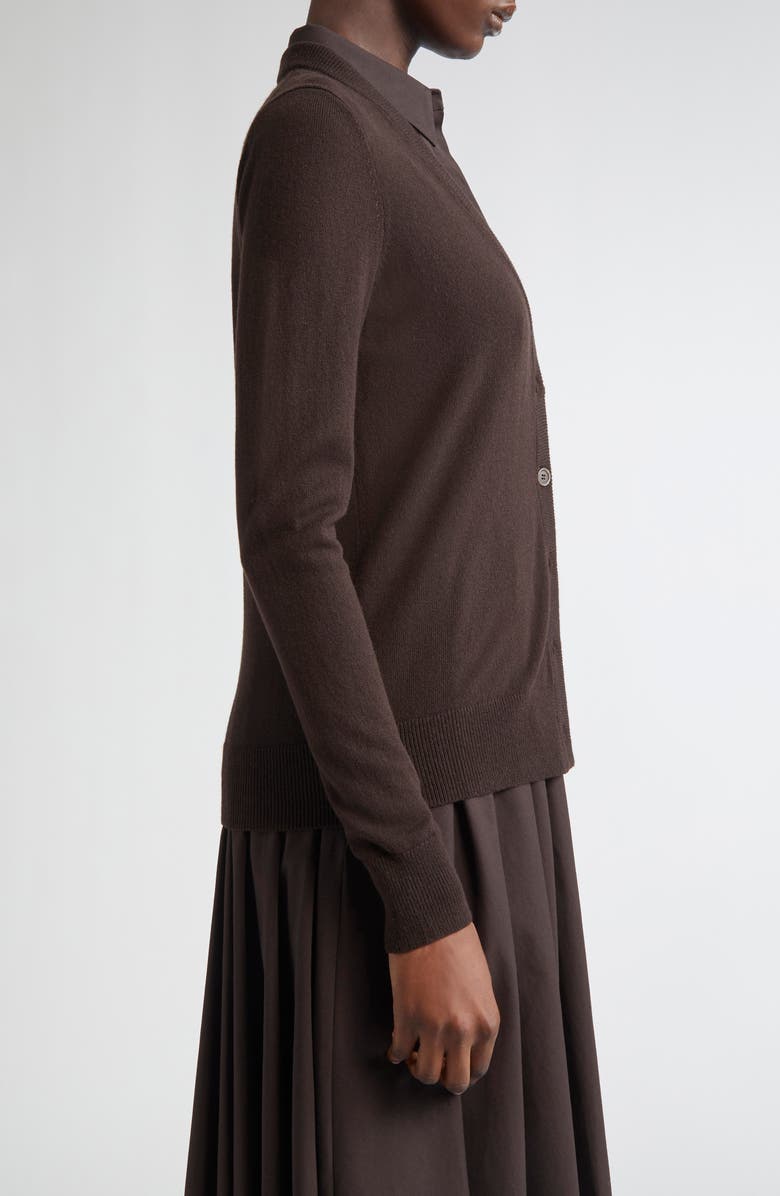 Michael Kors Collection Cashmere Cardigan, Alternate, color, Chocolate