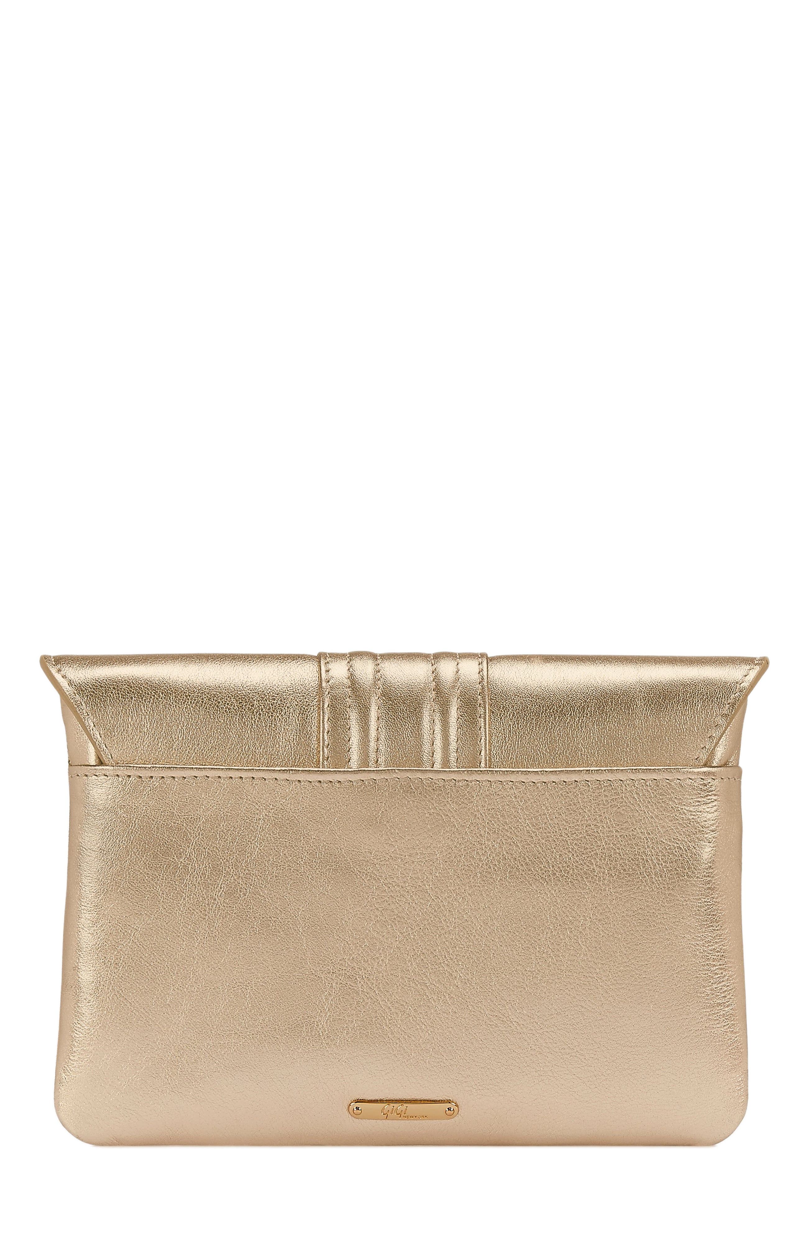 GiGi New York AVA CLUTCH, Alternate, color, Gold