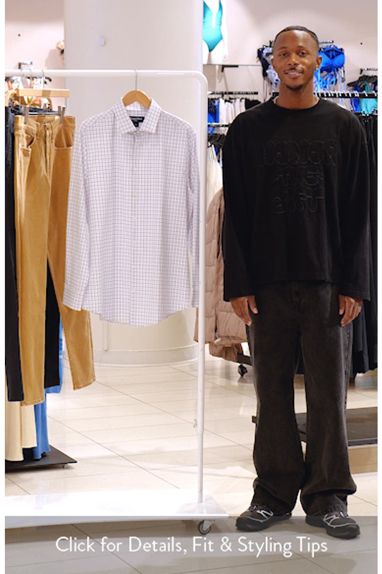 Leeward Trim Fit Plaid Performance Button-Up Shirt video