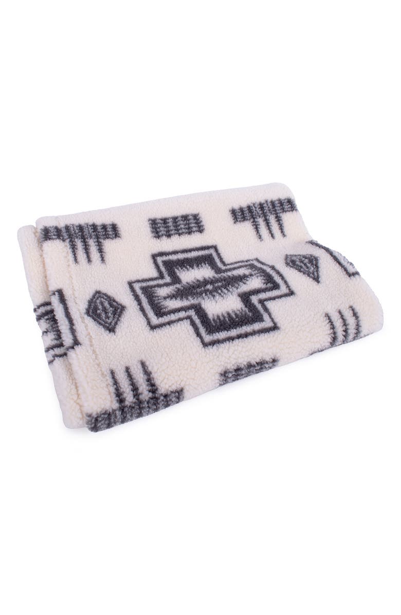 Pendleton High Pile Fleece Crate Blanket, Alternate, color, Harding Tonal Natural
