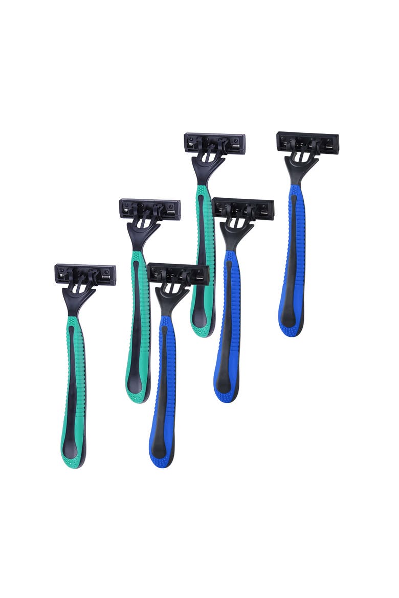 36 Disposable Razors Bundle - 3-Blade Shaving System, Main, color, Blue and Green