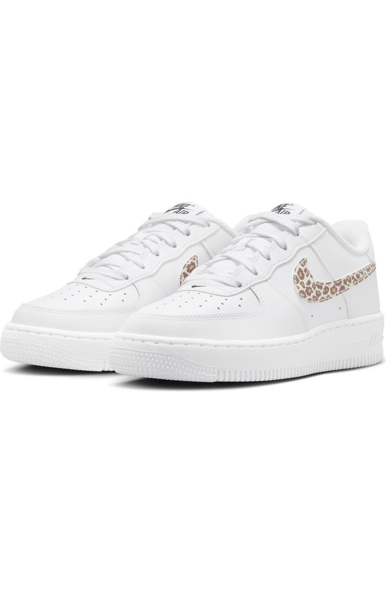 Nike Kids' Air Force 1 Low Basketball Sneaker, Main, color, White/ Black