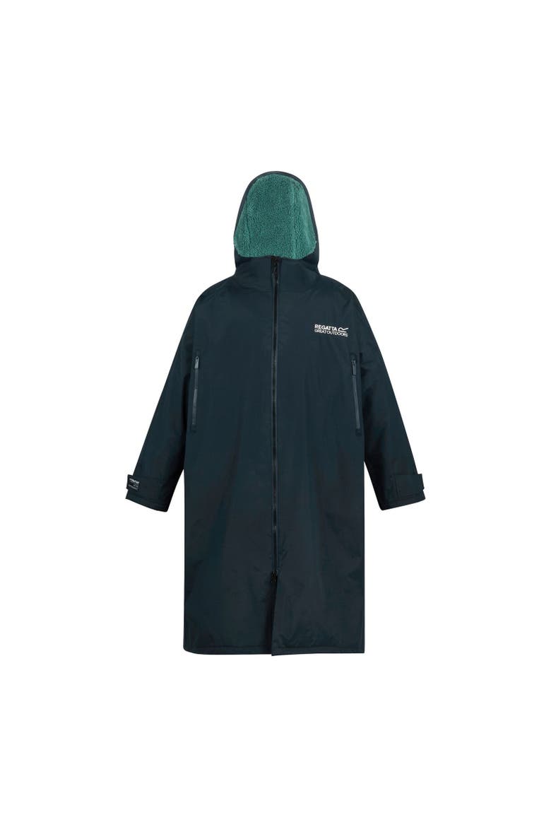 Gender Inclusive Spirit Of Adventure Waterproof Changing Robe, Main, color, Navy and Ivy Moss