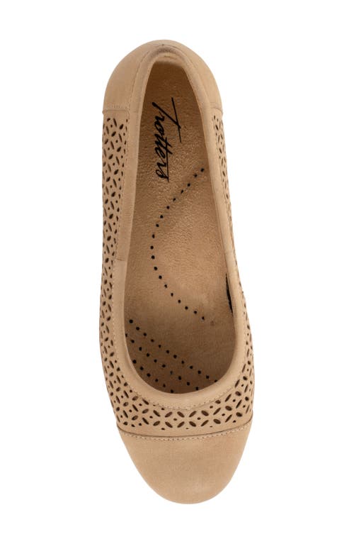 Trotters Delmara Cap Toe Slip-on Shoe In Beige Nubuck