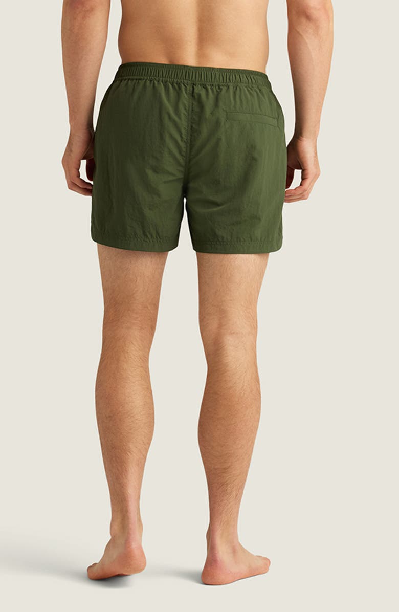 AUTO-REPLY<sup>™</sup> Sebastian Solid 4-Inch Nylon Swim Trunks, Alternate, color, Moss