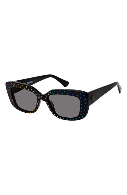 Kurt Geiger London 52mm Rectangular Sunglasses In Black/smoke