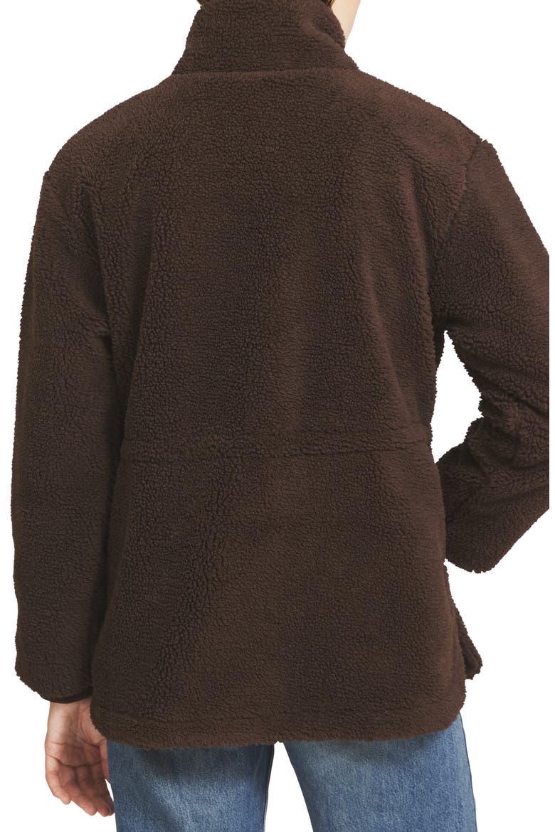 High Pile Fleece Jacket, Alternate, color, CHOCOLATE