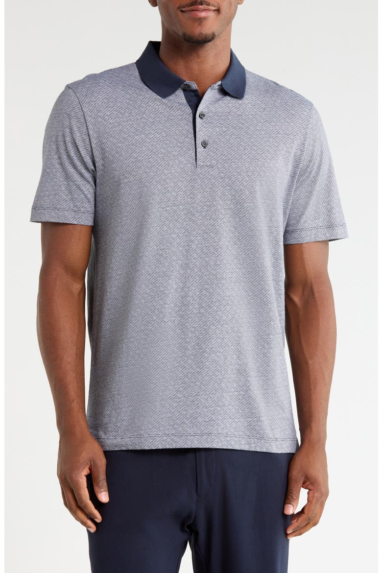 Diagonal Dash Polo, Main, color, BALTIC/WHITE