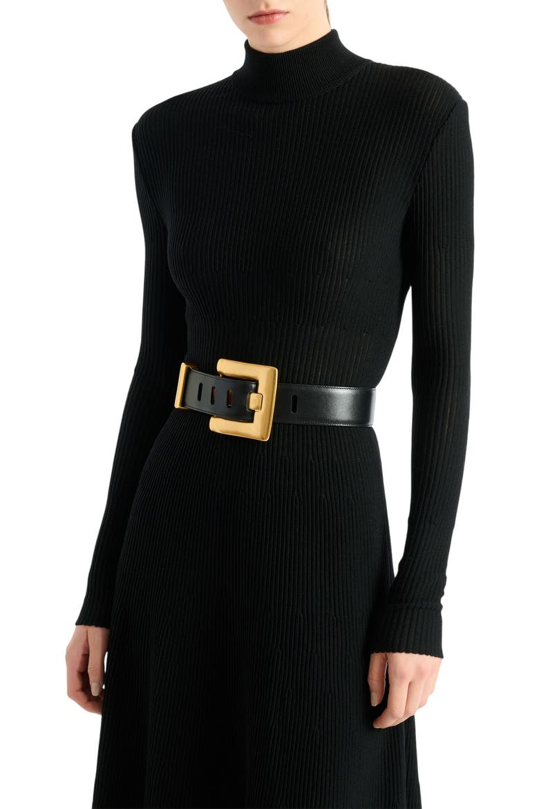 Anthem Belt 4.5Cm-Calfskin, Alternate, color, black