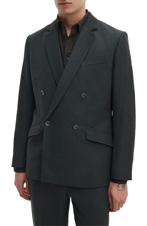Butler Double Breasted Wool Blend Blazer