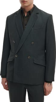 rag & bone Butler Double Breasted Wool Blend Blazer