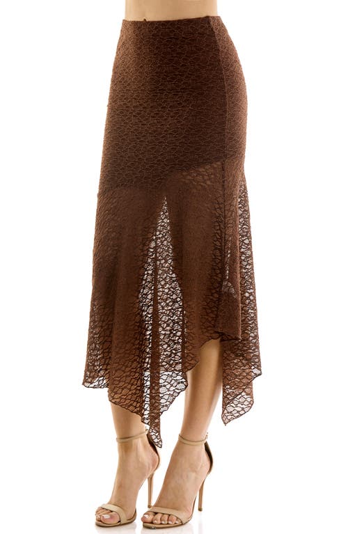 Urban Social Lace Seamed Bias Cut Midi Skirt