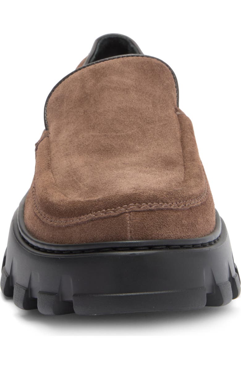 Stuart Weitzman Anders Platform Slip-On Shoe, Alternate, color, Dark Brown