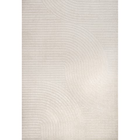 Hallie High-Low Minimalist Curve Geometric Indoor/Outdoor Area Rug