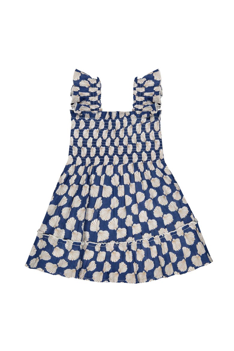 Mini Paloma Girl's Dress, Main, color, Shell Beach Navy
